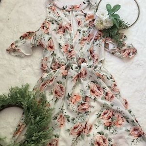 Charlotte Russe Off Shoulder Floral Dress NWT